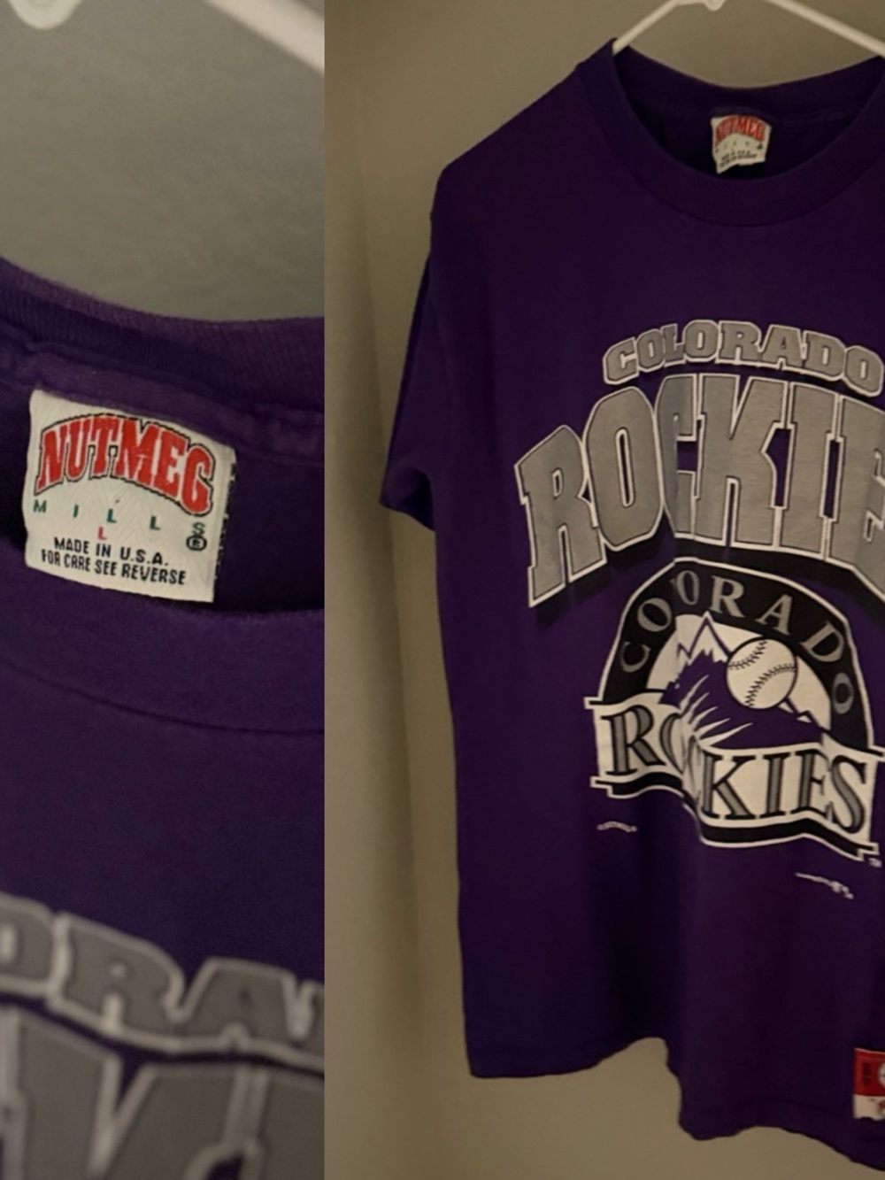 Nutmeg Colorado Rockies Purple Short Sleeve Tee